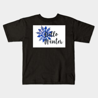 hello winter stickers Kids T-Shirt